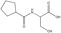 2-[(cyclopentylcarbonyl)amino]-3-hydroxypropanoic acid Struktur