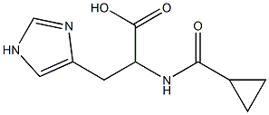 2-[(cyclopropylcarbonyl)amino]-3-(1H-imidazol-4-yl)propanoic acid Struktur