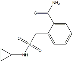 2-[(cyclopropylsulfamoyl)methyl]benzene-1-carbothioamide Struktur