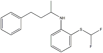 2-[(difluoromethyl)sulfanyl]-N-(4-phenylbutan-2-yl)aniline Struktur