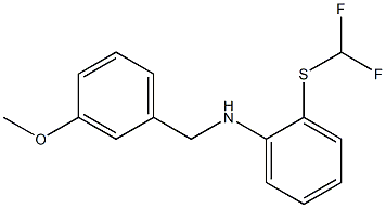 2-[(difluoromethyl)sulfanyl]-N-[(3-methoxyphenyl)methyl]aniline Struktur