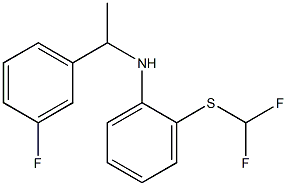 2-[(difluoromethyl)sulfanyl]-N-[1-(3-fluorophenyl)ethyl]aniline Struktur