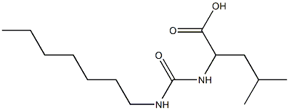 2-[(heptylcarbamoyl)amino]-4-methylpentanoic acid Struktur