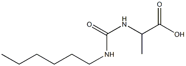 2-[(hexylcarbamoyl)amino]propanoic acid Struktur