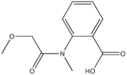 2-[(methoxyacetyl)(methyl)amino]benzoic acid Struktur