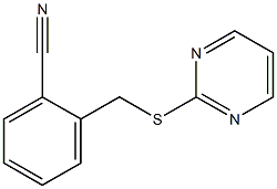 2-[(pyrimidin-2-ylsulfanyl)methyl]benzonitrile Struktur