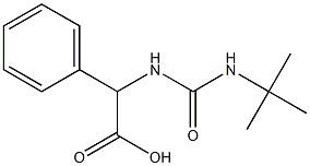 2-[(tert-butylcarbamoyl)amino]-2-phenylacetic acid Struktur