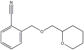 2-[(tetrahydro-2H-pyran-2-ylmethoxy)methyl]benzonitrile Struktur