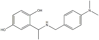 2-[1-({[4-(dimethylamino)phenyl]methyl}amino)ethyl]benzene-1,4-diol Struktur