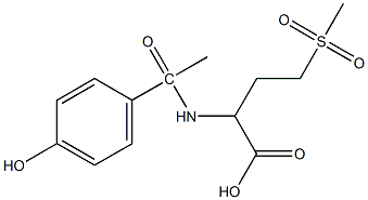 2-[1-(4-hydroxyphenyl)acetamido]-4-methanesulfonylbutanoic acid Struktur