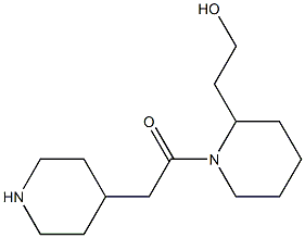 2-[1-(piperidin-4-ylacetyl)piperidin-2-yl]ethanol Struktur