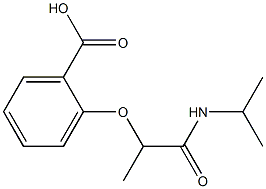 2-[1-(propan-2-ylcarbamoyl)ethoxy]benzoic acid Struktur