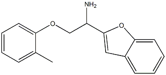 2-[1-amino-2-(2-methylphenoxy)ethyl]-1-benzofuran Struktur