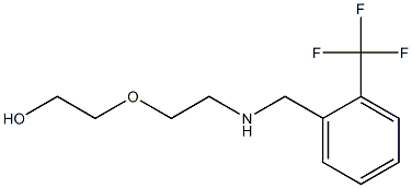 2-[2-({[2-(trifluoromethyl)phenyl]methyl}amino)ethoxy]ethan-1-ol Struktur