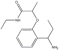 2-[2-(1-aminopropyl)phenoxy]-N-ethylpropanamide Struktur