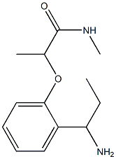 2-[2-(1-aminopropyl)phenoxy]-N-methylpropanamide Struktur