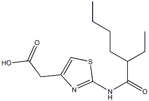 2-[2-(2-ethylhexanamido)-1,3-thiazol-4-yl]acetic acid Struktur