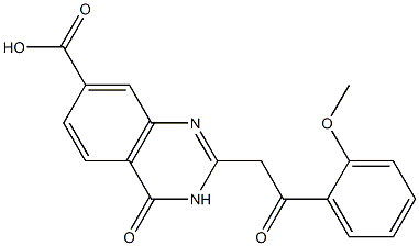 2-[2-(2-methoxyphenyl)-2-oxoethyl]-4-oxo-3,4-dihydroquinazoline-7-carboxylic acid Struktur