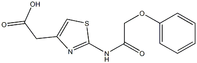 2-[2-(2-phenoxyacetamido)-1,3-thiazol-4-yl]acetic acid Struktur