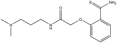 2-[2-(aminocarbonothioyl)phenoxy]-N-[3-(dimethylamino)propyl]acetamide Struktur