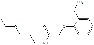 2-[2-(aminomethyl)phenoxy]-N-(3-ethoxypropyl)acetamide Struktur