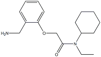 2-[2-(aminomethyl)phenoxy]-N-cyclohexyl-N-ethylacetamide Struktur