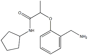 2-[2-(aminomethyl)phenoxy]-N-cyclopentylpropanamide Struktur