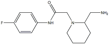 2-[2-(aminomethyl)piperidin-1-yl]-N-(4-fluorophenyl)acetamide Struktur