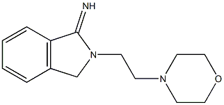 2-[2-(morpholin-4-yl)ethyl]-2,3-dihydro-1H-isoindol-1-imine Struktur