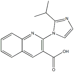 2-[2-(propan-2-yl)-1H-imidazol-1-yl]quinoline-3-carboxylic acid Struktur