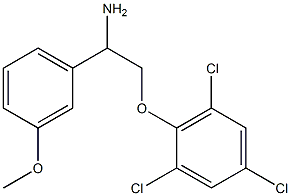 2-[2-amino-2-(3-methoxyphenyl)ethoxy]-1,3,5-trichlorobenzene Struktur