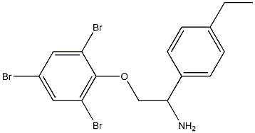 2-[2-amino-2-(4-ethylphenyl)ethoxy]-1,3,5-tribromobenzene Struktur