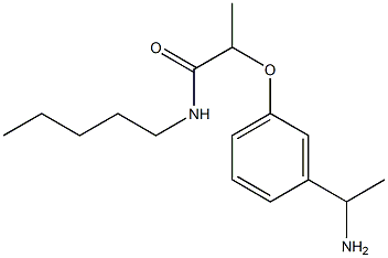 2-[3-(1-aminoethyl)phenoxy]-N-pentylpropanamide Struktur