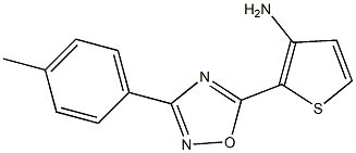 2-[3-(4-methylphenyl)-1,2,4-oxadiazol-5-yl]thiophen-3-amine Struktur