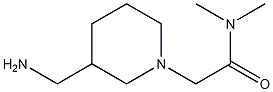 2-[3-(aminomethyl)piperidin-1-yl]-N,N-dimethylacetamide Struktur