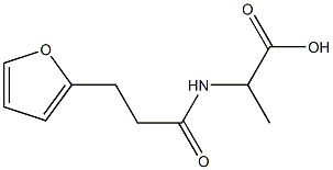 2-[3-(furan-2-yl)propanamido]propanoic acid Struktur