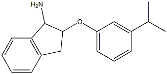 2-[3-(propan-2-yl)phenoxy]-2,3-dihydro-1H-inden-1-amine Struktur