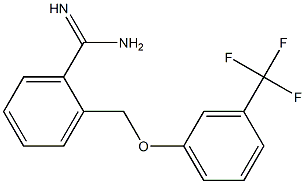 2-[3-(trifluoromethyl)phenoxymethyl]benzene-1-carboximidamide Struktur