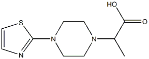 2-[4-(1,3-thiazol-2-yl)piperazin-1-yl]propanoic acid Struktur