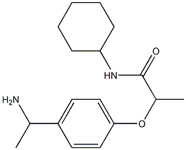 2-[4-(1-aminoethyl)phenoxy]-N-cyclohexylpropanamide Struktur