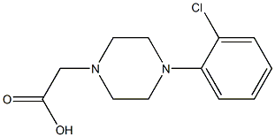 2-[4-(2-chlorophenyl)piperazin-1-yl]acetic acid Struktur