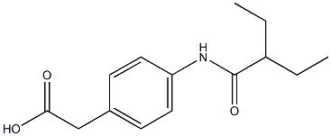 2-[4-(2-ethylbutanamido)phenyl]acetic acid Struktur