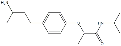 2-[4-(3-aminobutyl)phenoxy]-N-(propan-2-yl)propanamide Struktur