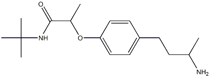 2-[4-(3-aminobutyl)phenoxy]-N-tert-butylpropanamide Struktur