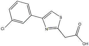 2-[4-(3-chlorophenyl)-1,3-thiazol-2-yl]acetic acid Struktur