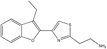 2-[4-(3-ethyl-1-benzofuran-2-yl)-1,3-thiazol-2-yl]ethanamine Struktur