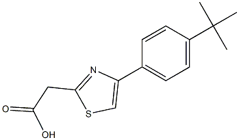 2-[4-(4-tert-butylphenyl)-1,3-thiazol-2-yl]acetic acid Struktur