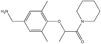 2-[4-(aminomethyl)-2,6-dimethylphenoxy]-1-(piperidin-1-yl)propan-1-one Struktur