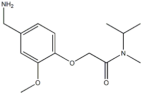 2-[4-(aminomethyl)-2-methoxyphenoxy]-N-methyl-N-(propan-2-yl)acetamide Struktur