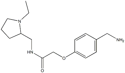 2-[4-(aminomethyl)phenoxy]-N-[(1-ethylpyrrolidin-2-yl)methyl]acetamide Struktur